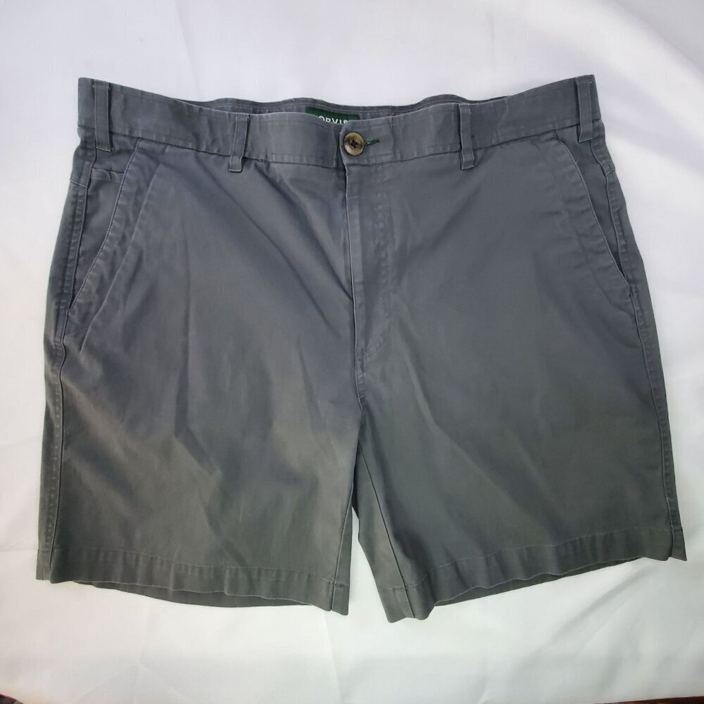 Orvis Shorts Mens 40 Chino Flat Front Casual Hiking Outdoor Beach Active